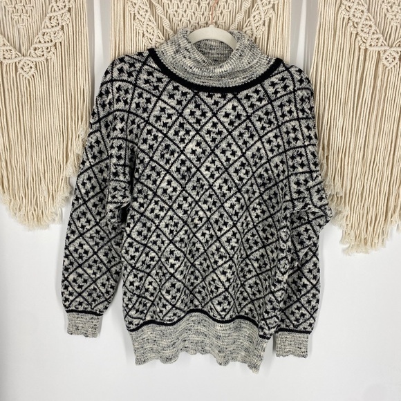 Liz Claiborne Sweaters - Vintage Liz Claiborne Nordic Turtleneck Chunky Knit Sweater Pullover Cozy